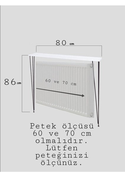 Talas Tozu Siyah Petek Üstü Raf - Dresuar 80CM    (60-70 cm Petek Içindir.)