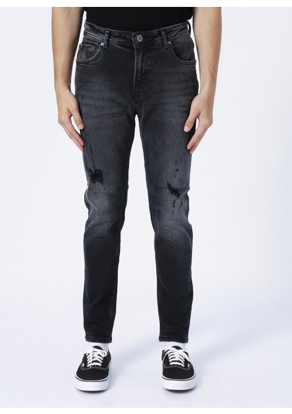 Denim Pantol, 34-30, Koyu Siyah fiyatları