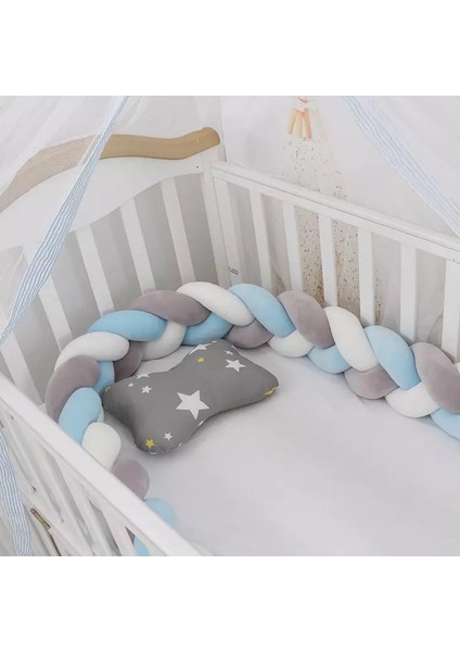 store 3'lü Örgü Koruma Mavi-Gri-Beyaz