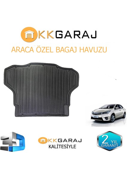 Kkgaraj Toyota Corolla Sedan 2013-2018 3D Bagaj Havuzu