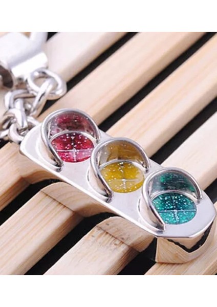 Özel Tasarım Metal Krom Trafik Lambası Anahtarlık modelleri