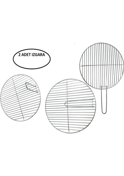 Msy Trend Oval Çember Yuvarlak Mangallık Izgarası Balık Teli 40x40 cm Çapında 2 Adet fiyatları