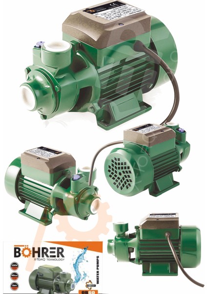 Böhr QB60B 220V Preferikal 370 Watt 0.55 Hp Santrifüj Pompa Su Motoru