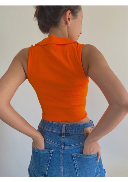 Enna Kolsuz Yaka Detay Crop Bluz modelleri