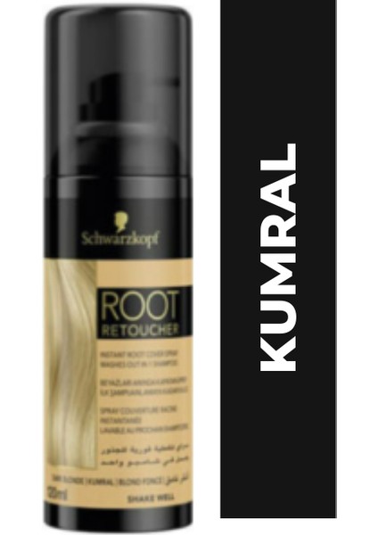 Beyaz Saç Kapatıcı Schwarzkopf Root Retoucher Sprey Boya 120 ml - Kumral