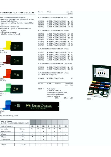 9063 Super Polymer 0.3-0.35MM Versatil Kalem Kurşun Uç 2h 5 Adet