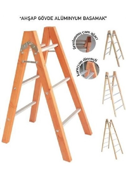 Merdiven 4 Basamaklı A Tipi Hibrit Merdiven