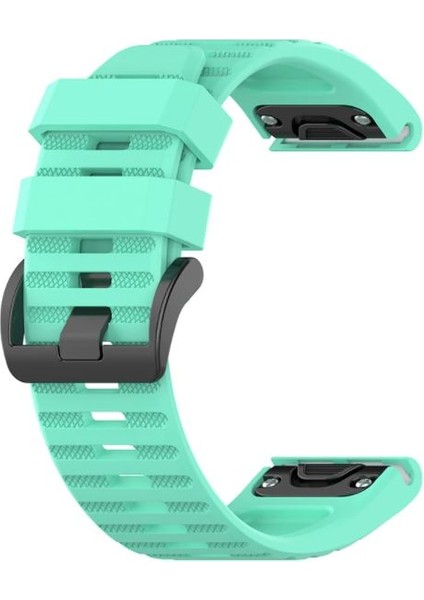 Garmin Fenix 6x Için Quick Fit Özellikli Silikon Kordon Kayış Turkuaz