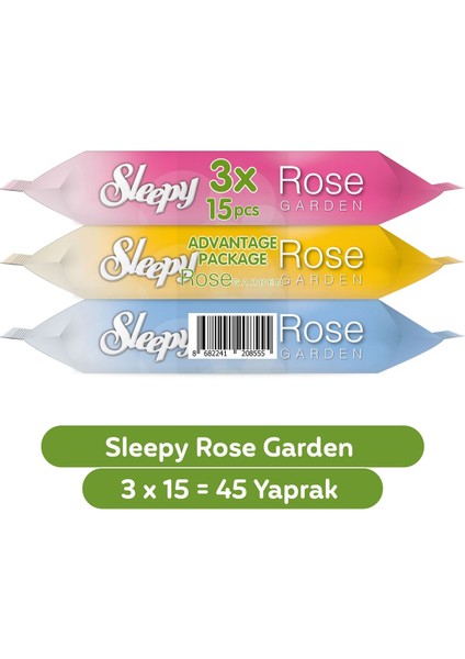 Rose Garden Seyahat Cep Mendili 3 x 15 Yaprak