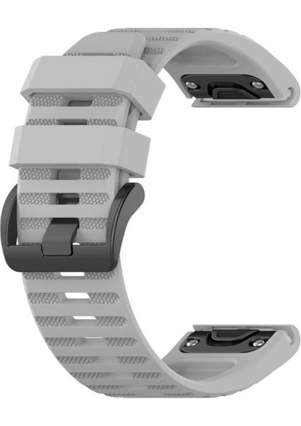 Garmin Fenix 3 - 3 Hr Için Quick Fit Özellikli Silikon Kordon Kayış Gri