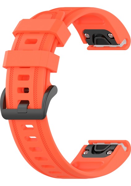 Garmin Fenix 6s - 6s Sapphire - 6s Pro Sapphire Için Quick Fit Özellikli Silikon Kordon Kayış Nektarin