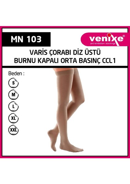 Venixe Va-Ris Çorabı Dizüstü Burun Kapalı Ccl1 No: 3.