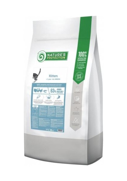 Natures Protection Düşük Tahıllı Kümes Hayvanlı Yavru Kedi Maması 18 kg