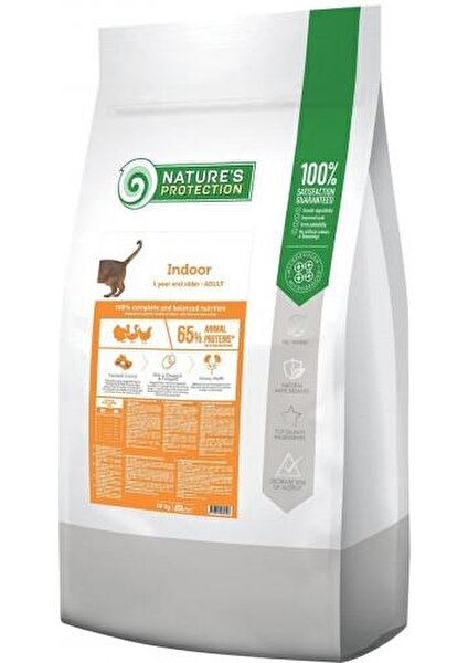 Natures Protection Indoor Düşük Tahıllı Kümes Hayvanlı Yetişkin Kedi Maması 18 kg