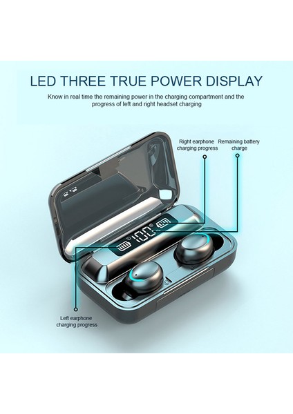 Tws 5.0 Kablosuz Bluetooth Kulaklık F9-5c Mini Spor Kulakiçi Kulaklık Stereo Kulakta Ses (Yurt Dışından) fırsatları