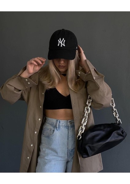 Siyah Ny Cap Beyaz Nakışlı Unisex Şapka CP220 fırsatları