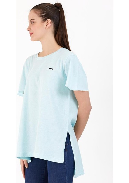 Merılyn Kadın T-Shirt Yeşil Kadın Yeşil Tişört Uzun Tişört modelleri