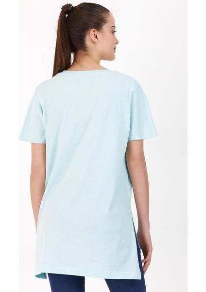 Merılyn Kadın T-Shirt Yeşil Kadın Yeşil Tişört Uzun Tişört fırsatları