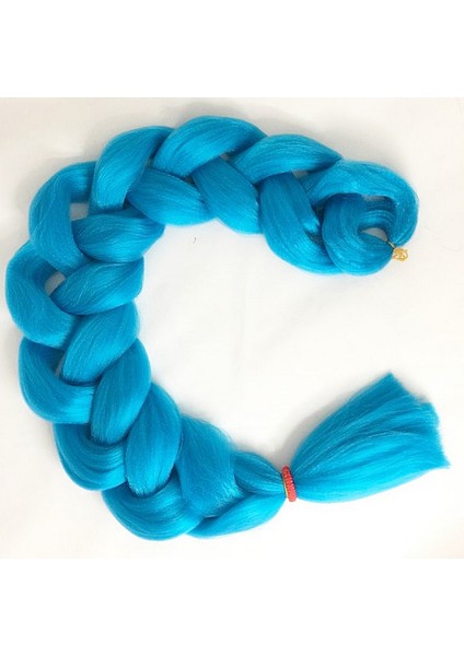 Sentetik Örgülük Saç, Afrika Örgüsü, Rasta, Açık Mavi 2 Blue modelleri