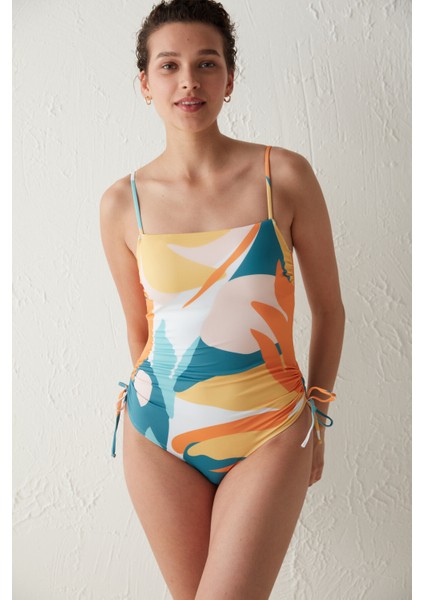 Çok Renkli Shiloh Straplez Balenli Mayo modelleri