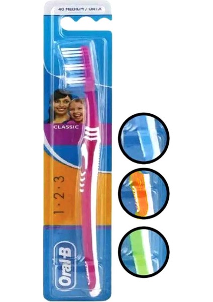 Classic 1 2 3 Diş Fırçası Orta