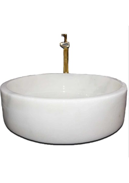 Kristal Beyaz Silindir Lavabo