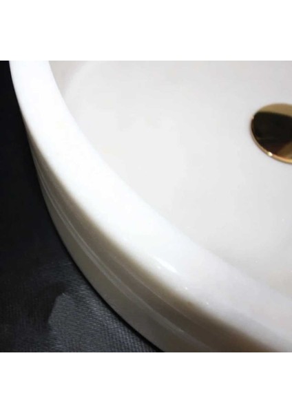 Kristal Beyaz Silindir Lavabo