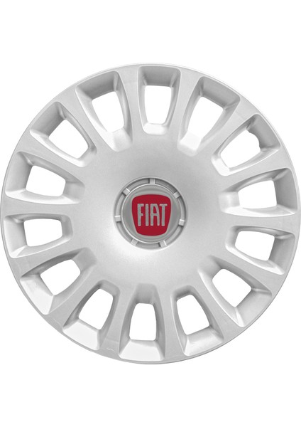 Fiat 14 Inç Jant Kapağı Amblemli Gri 4 Adet 1 Takım 144