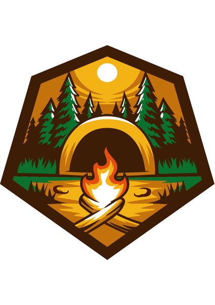 Outdoor Kamp Adventure Doğa Sticker - 22117