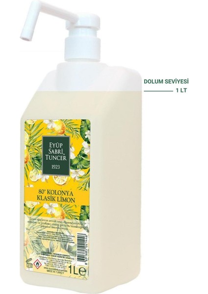 Klasik Limon Kolonyası Sprey Başlıklı 1 lt