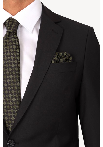 Erkek Siyah Regular Fit Takım Elbise fırsatları