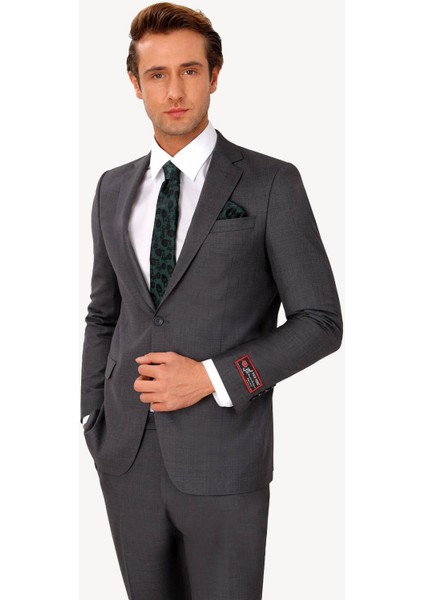 Erkek Füme Regular Fit Takım Elbise modelleri