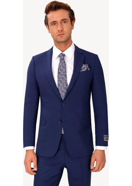 Erkek Lacivert Klasik Çift Yırtmaç Takım Elbise fiyatları