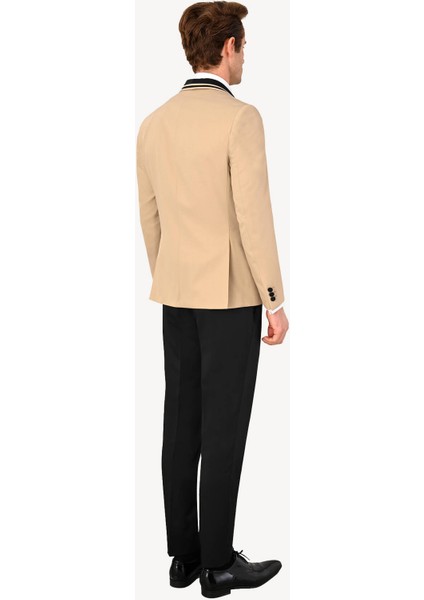 Erkek Bej Slim Fit Şal Yaka Yelekli Damatlık indirimleri