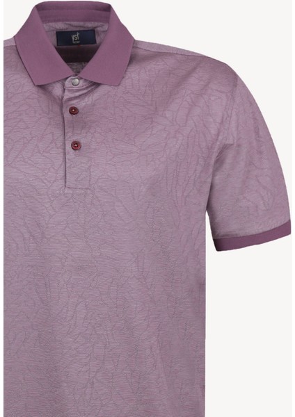 Erkek Gül Kurusu Regular Fit Desenli Polo Yaka Tshirt fiyatları