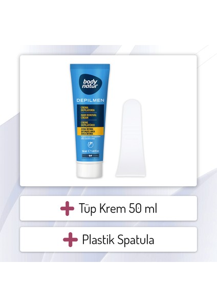 Body Natur Erkekler Için Genital Bölge Tüy Dökücü Krem – Hair Removal Cream 50ml