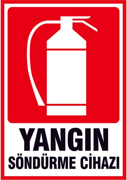 Çağ Ajans Yangın Söndürme Cihazı Sticker 35X50 cm Etiket