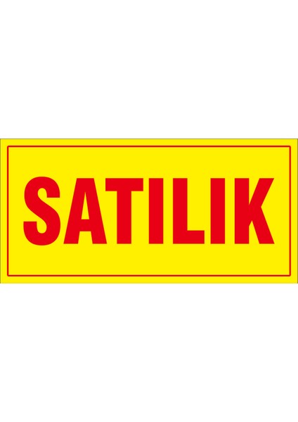 Çağ Ajans Satılıktır Sticker 17X35 cm Etiket