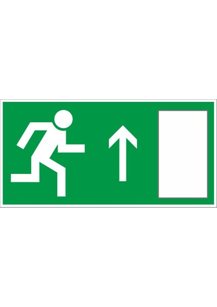 Çağ Ajans Yukarı Çıkış Yön Işaretir Sticker 17X35 cm Etiket