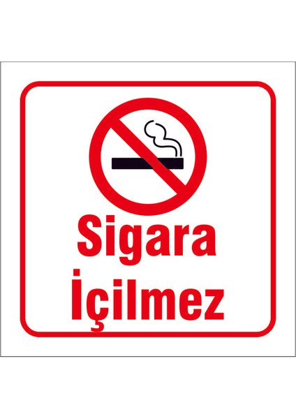Çağ Ajans Sigara Içilmez. Sticker 12X12 cm Etiket