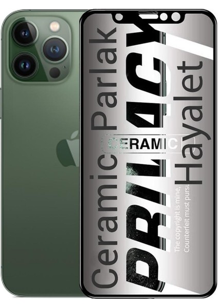 Apple iPhone 13 Pro Hayalet Ekran Koruyucu Parlak Seramik Gizli Privac
