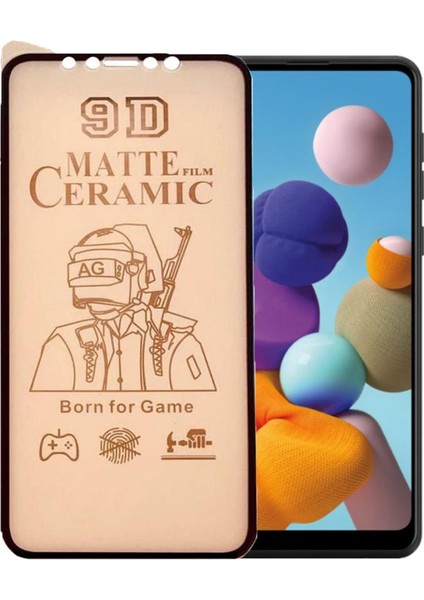 Samsung A21 Ekran Koruyucu 9d Mat Seramik Nano Tam Kaplayan