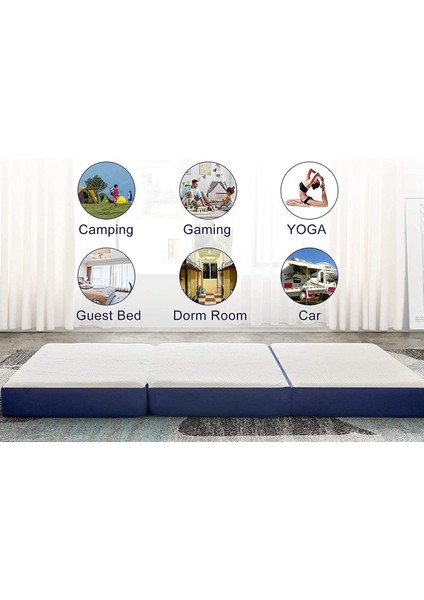 Armoni 90 x 190 x 13 cm Ortopedik Katlanır Tek Kişilik Visco Yatak