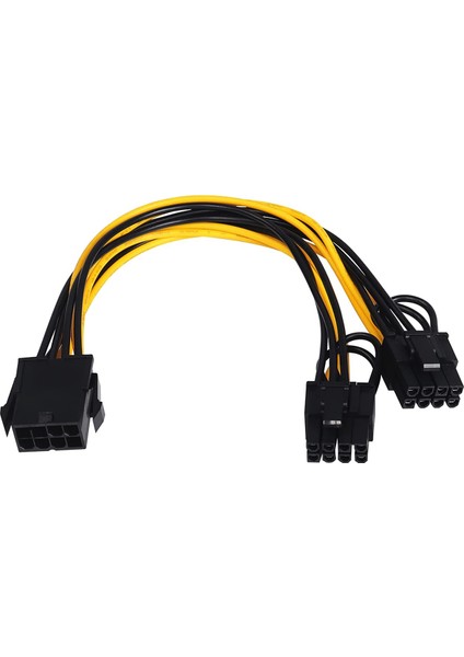 Pcı-E 8 Pin Dişi - Çift 8 Pin (6+2) Erkek Kablo 8pin Çoklayıcı Mining Ekran Kartı Uzatma Kablosu