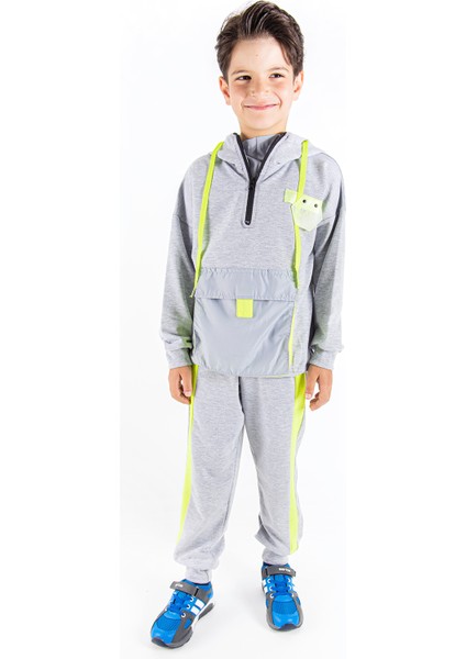 Neon Detaylı Kapüşonlu Erkek Çocuk Eşofman Takımı fiyatları