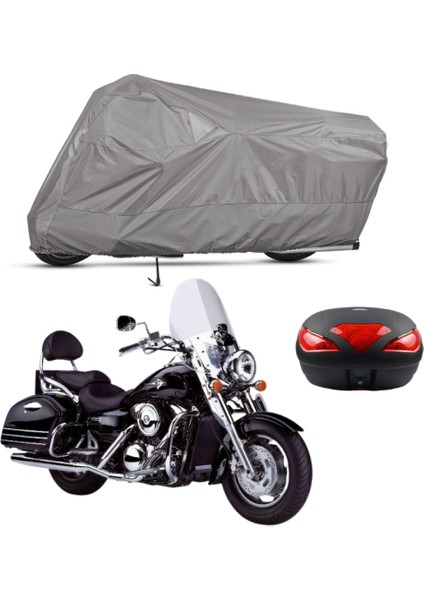 Kawasaki Vn 1600 Arka Çanta Uyumlu Motosiklet Brandası Motor Brandası (A+ Kalite)