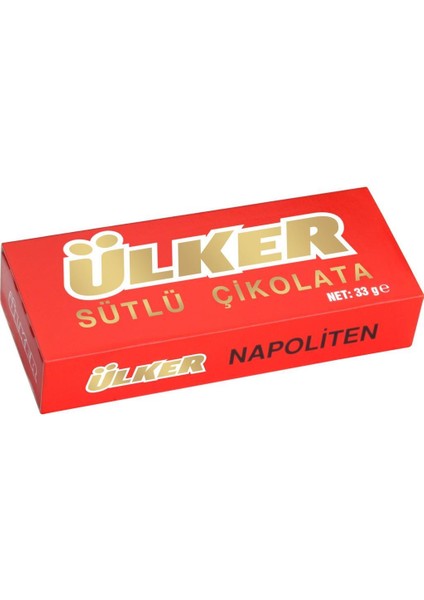 Nostaljik Lezzetler Sevdiklerinize Özel Kırmızı Ahşap  Kutusunda 40 Adet Ülker Napoliten Çikolata