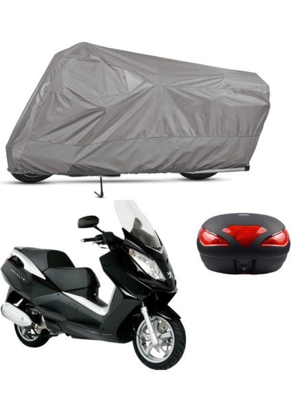 Peugeot Satelis 400 Arka Çanta Uyumlu Motosiklet Brandası Motor Brandası (A+ Kalite)