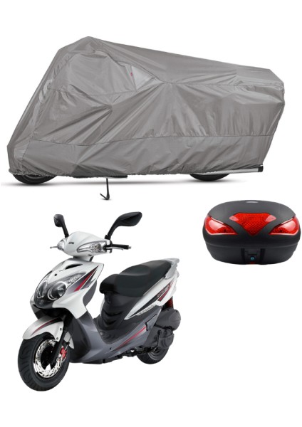 Sym Vs 150 Arka Çanta Uyumlu Motosiklet Brandası Motor Brandası (A+ Kalite)