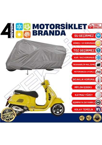 Vespa Gts 300 Arka Çanta Uyumlu Motosiklet Brandası Motor Brandası (A+ Kalite) fiyatları